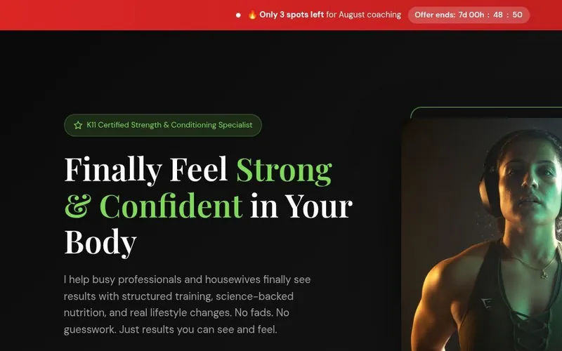 Coach Tanuja landing page